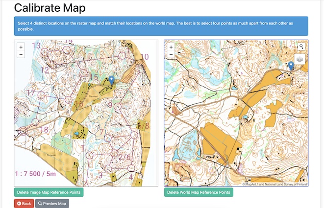 map calibration